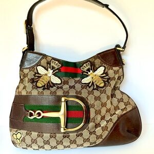Authentic Vintage Gucci Horsebit Shoulder Bag Refurbished with Accent Pieces